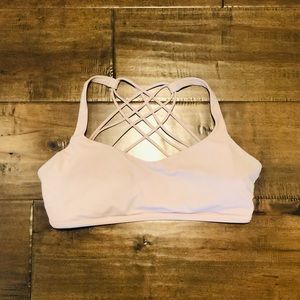 Lululemon Strappy Back Sports Bra Blush Pink Size 14